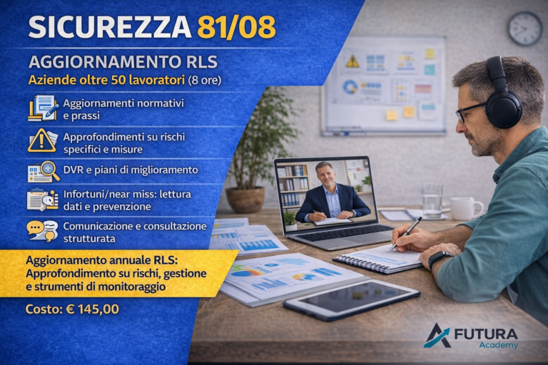 Sicurezza 81/08,Aggiornamento RLS – aziende oltre 50 lavoratori